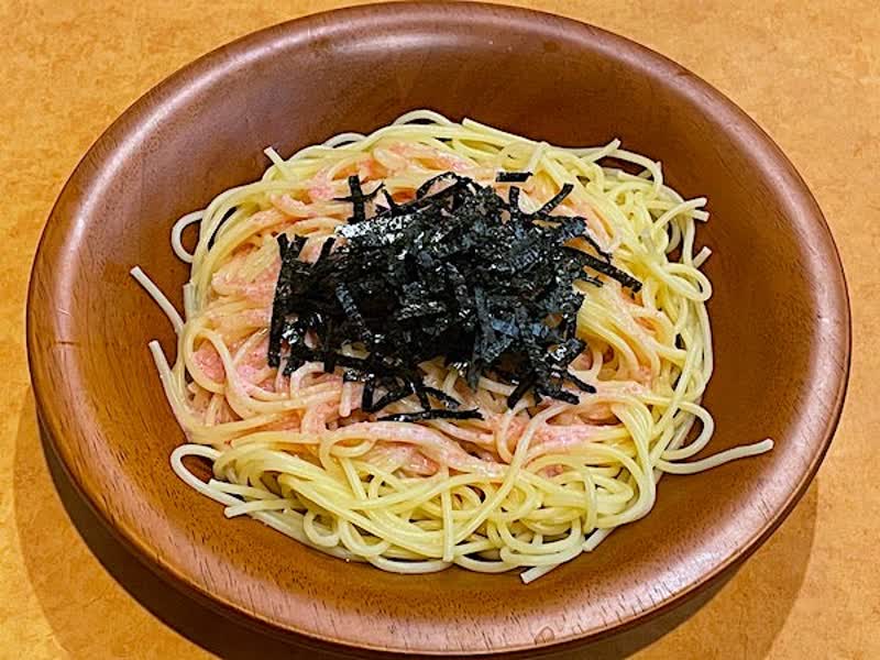 タラコシシリー風のオリーブオイルつけ麺